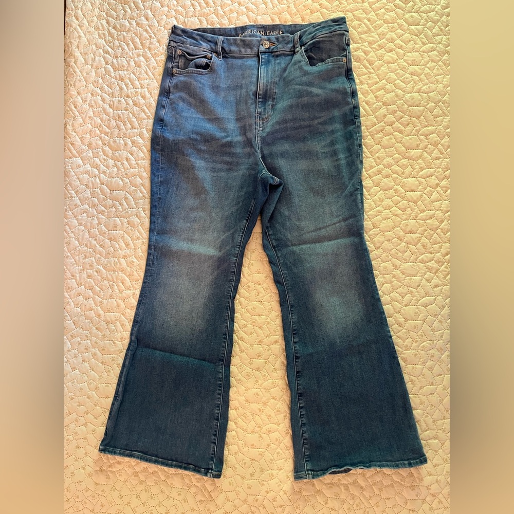 American Eagle Outfitters Classic Blue Flare Jeans